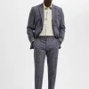 Pantalon De Traje Slim Fit De Cuadros^Selected Cheap