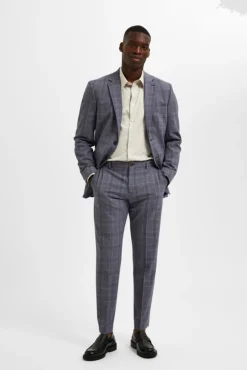 Pantalon De Traje Slim Fit De Cuadros^Selected Cheap