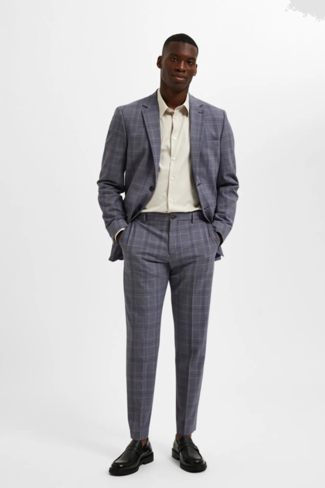 Pantalon De Traje Slim Fit De Cuadros^Selected Cheap