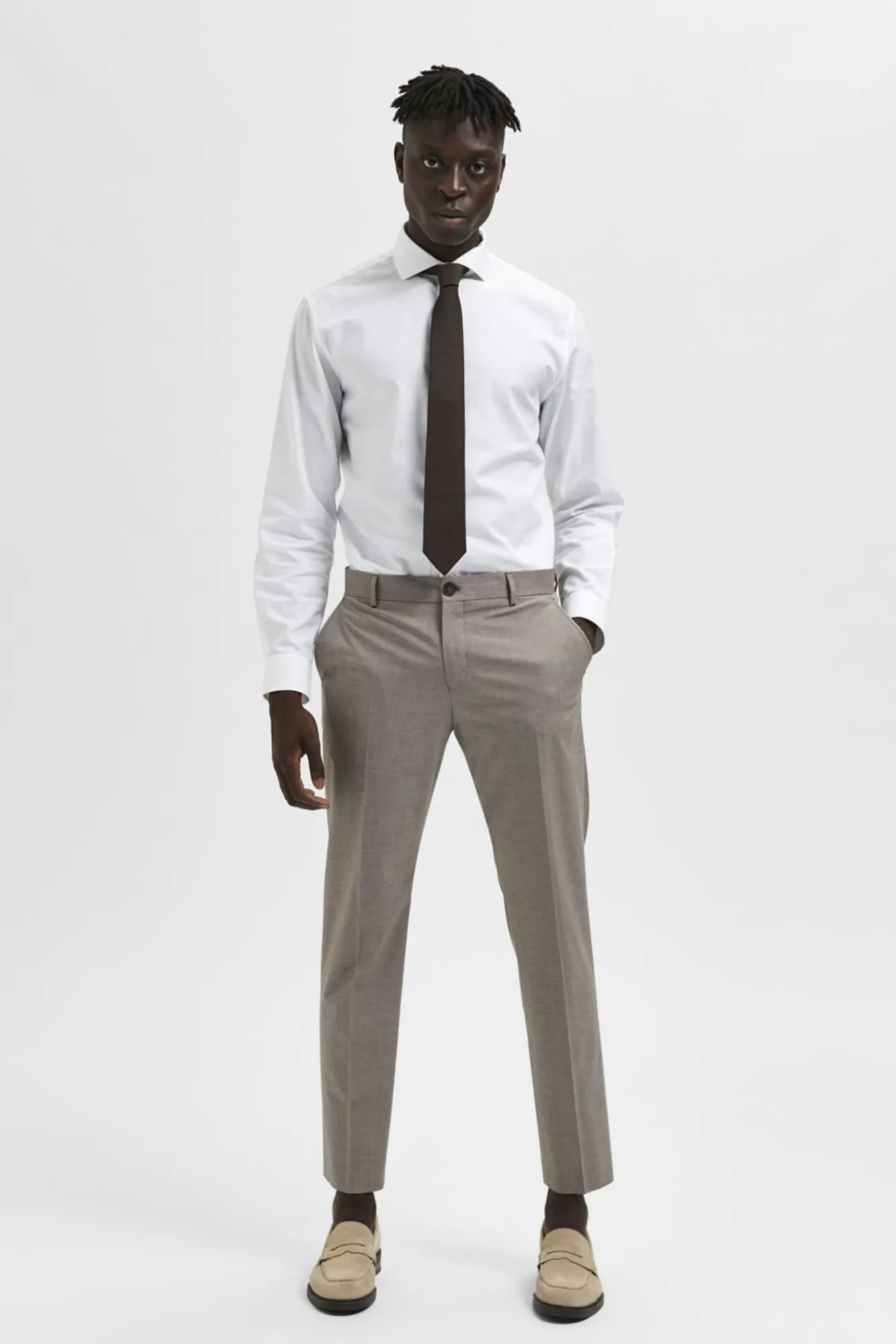 Pantalon De Traje Slim Fit Estructura^Selected Cheap