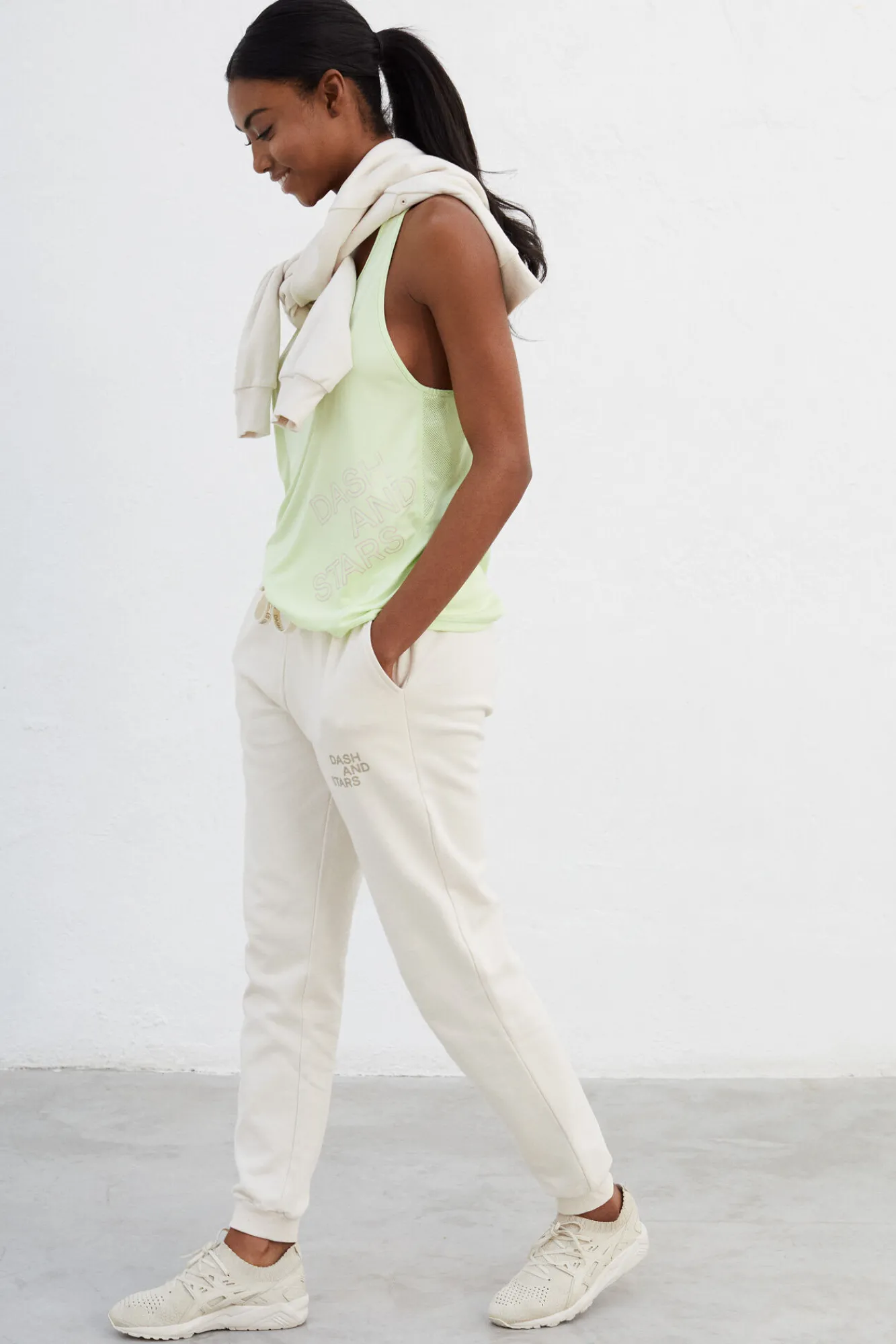 Pantalon Jogger 100% Algodon Blanco^Dash and Stars Online