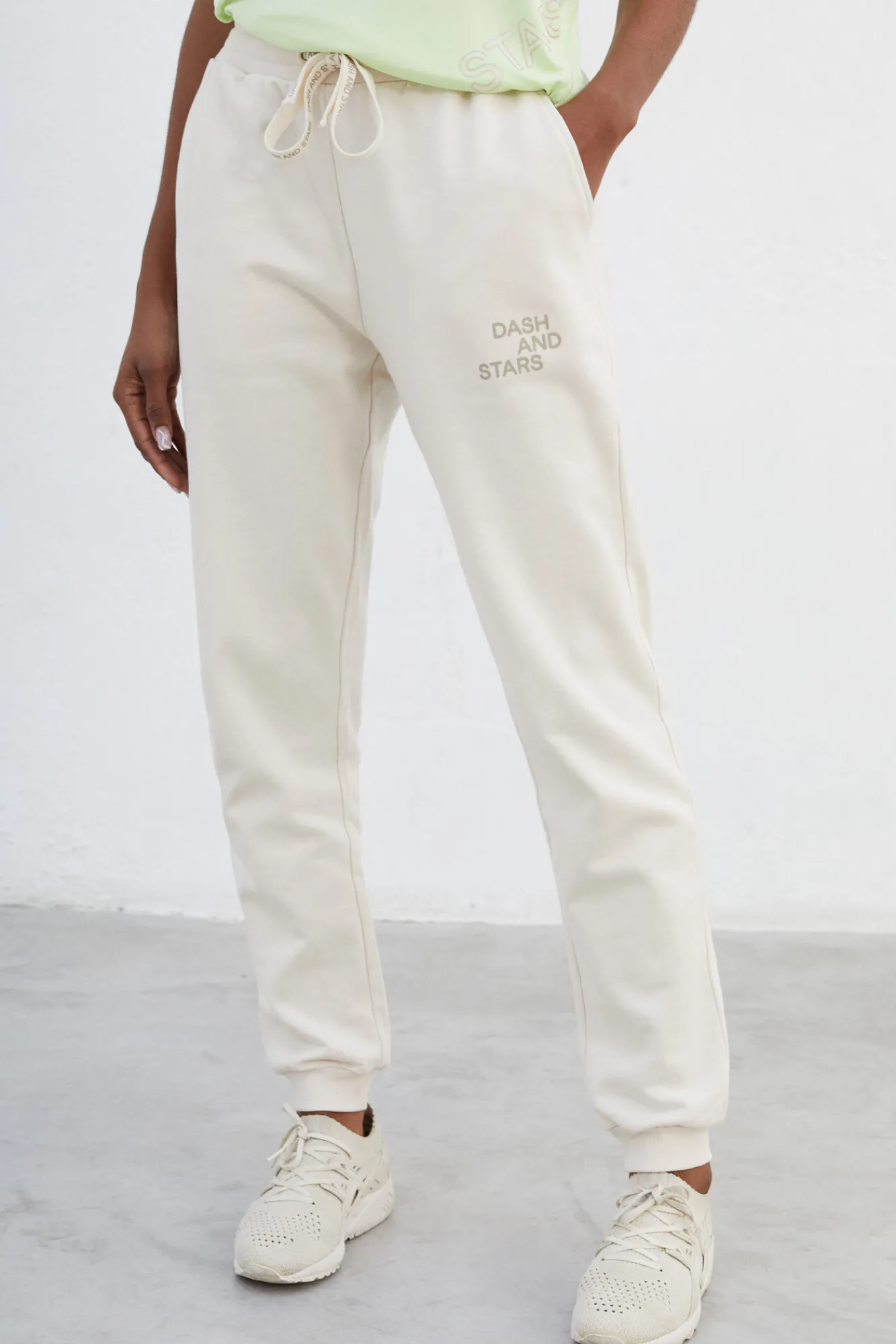 Pantalon Jogger 100% Algodon Blanco^Dash and Stars Online