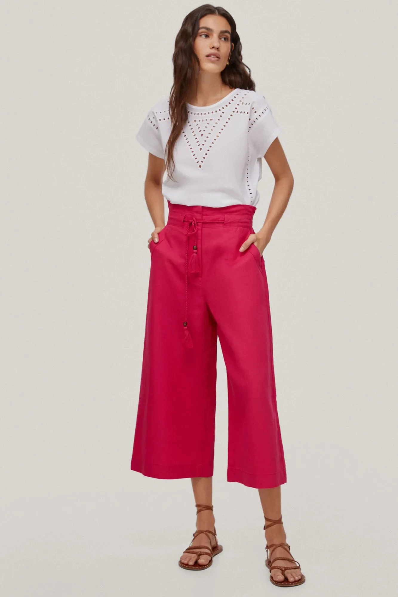 Pantalon Paperbag Lino Algodon^Pedro del Hierro Discount