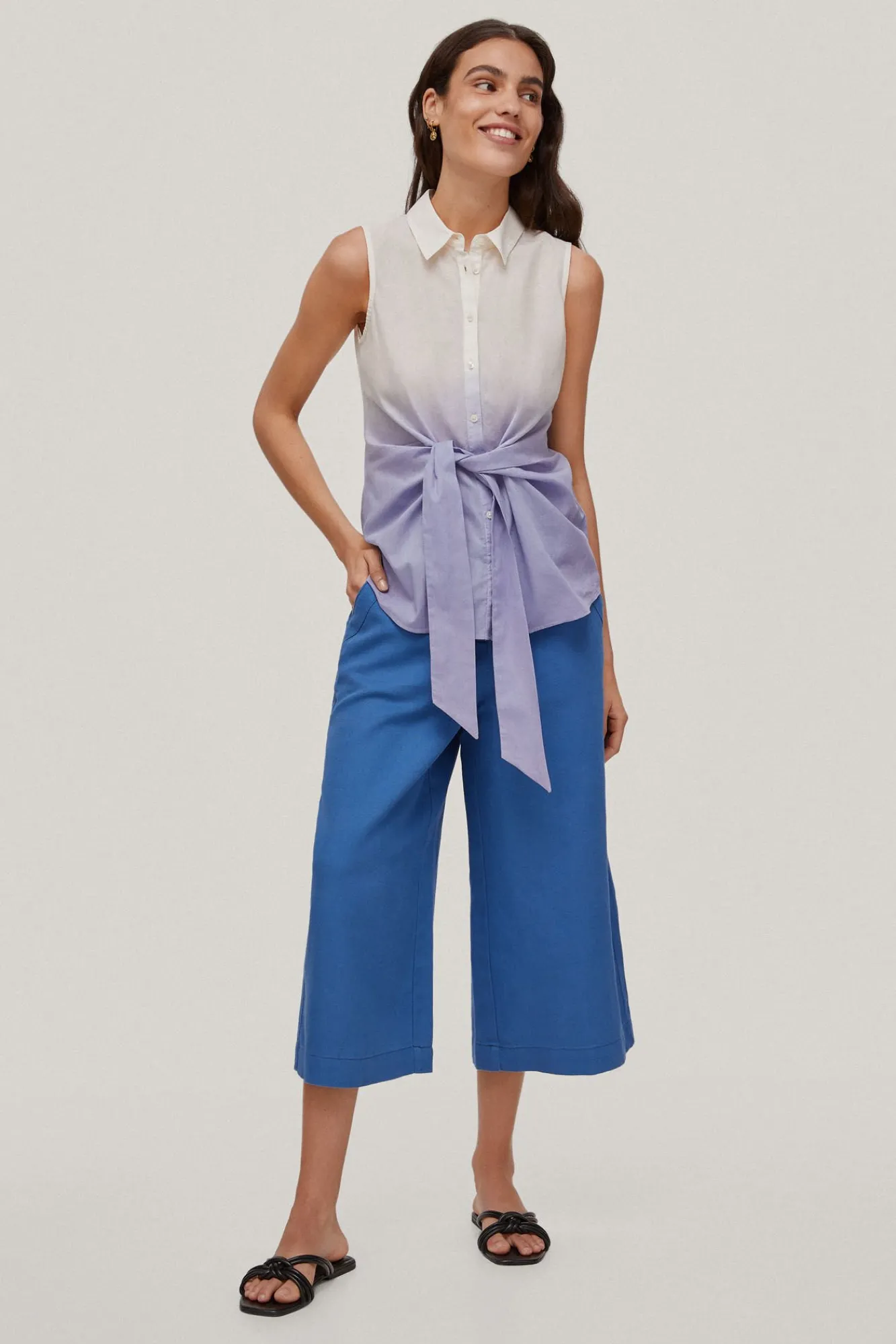 Pantalon Paperbag Lino Algodon^Pedro del Hierro Store