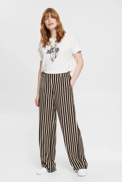 Pantalon Rayas Viscosa Con Ligero Brillo^Esprit Outlet
