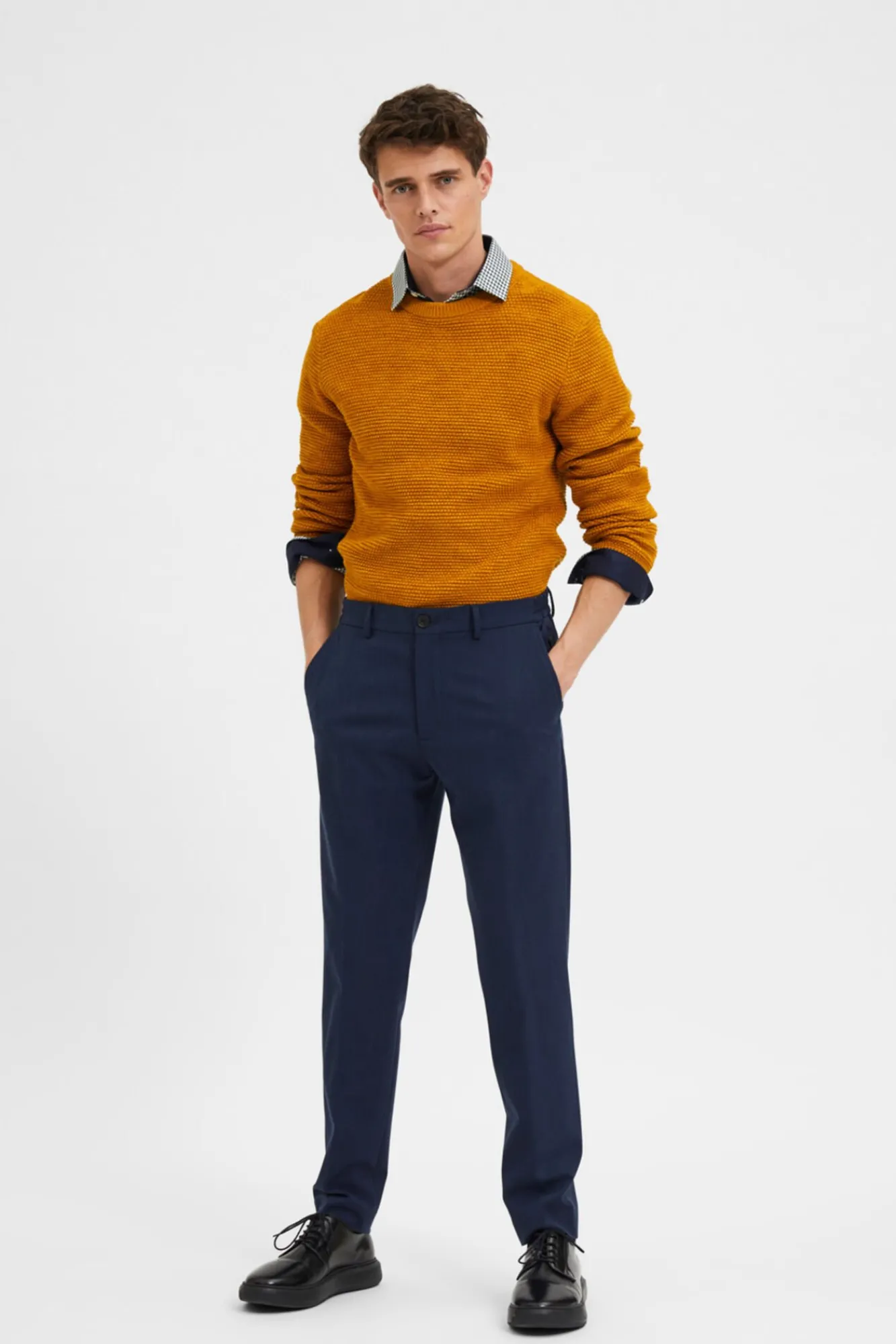 Pantalon Slim Fit Estructura^Selected Outlet