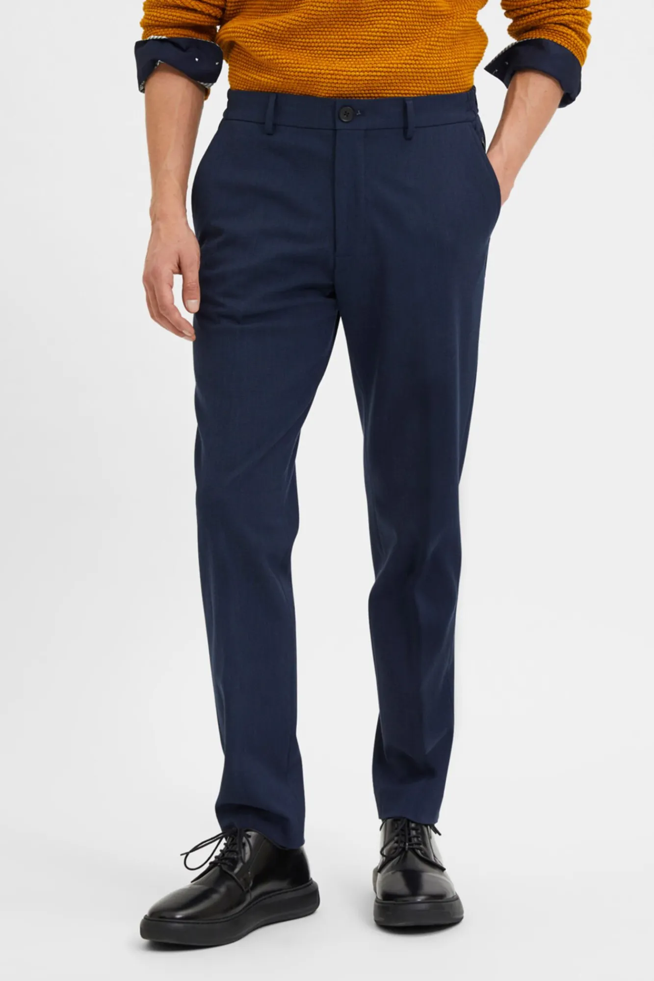 Pantalon Slim Fit Estructura^Selected Best Sale