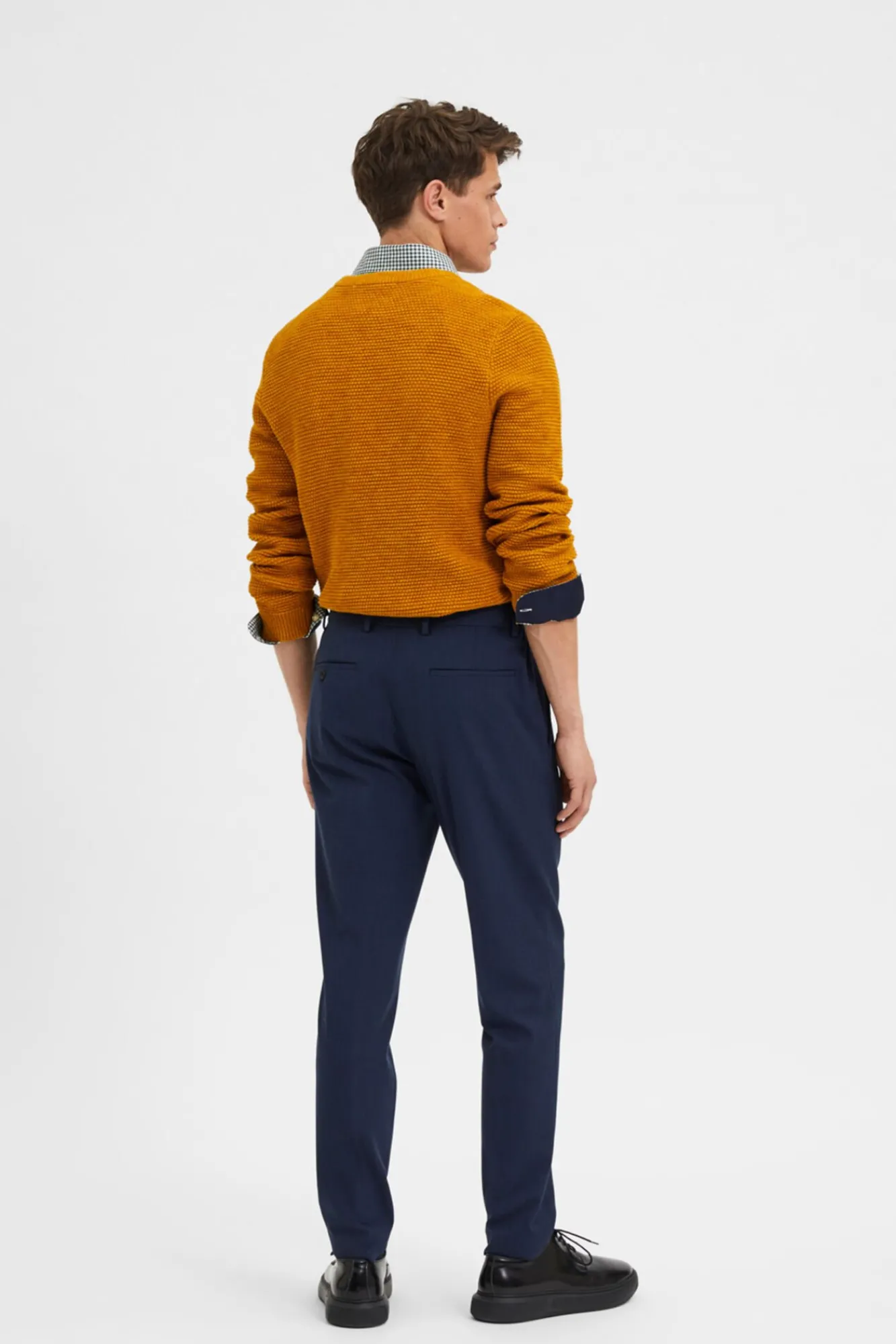Pantalon Slim Fit Estructura^Selected Outlet