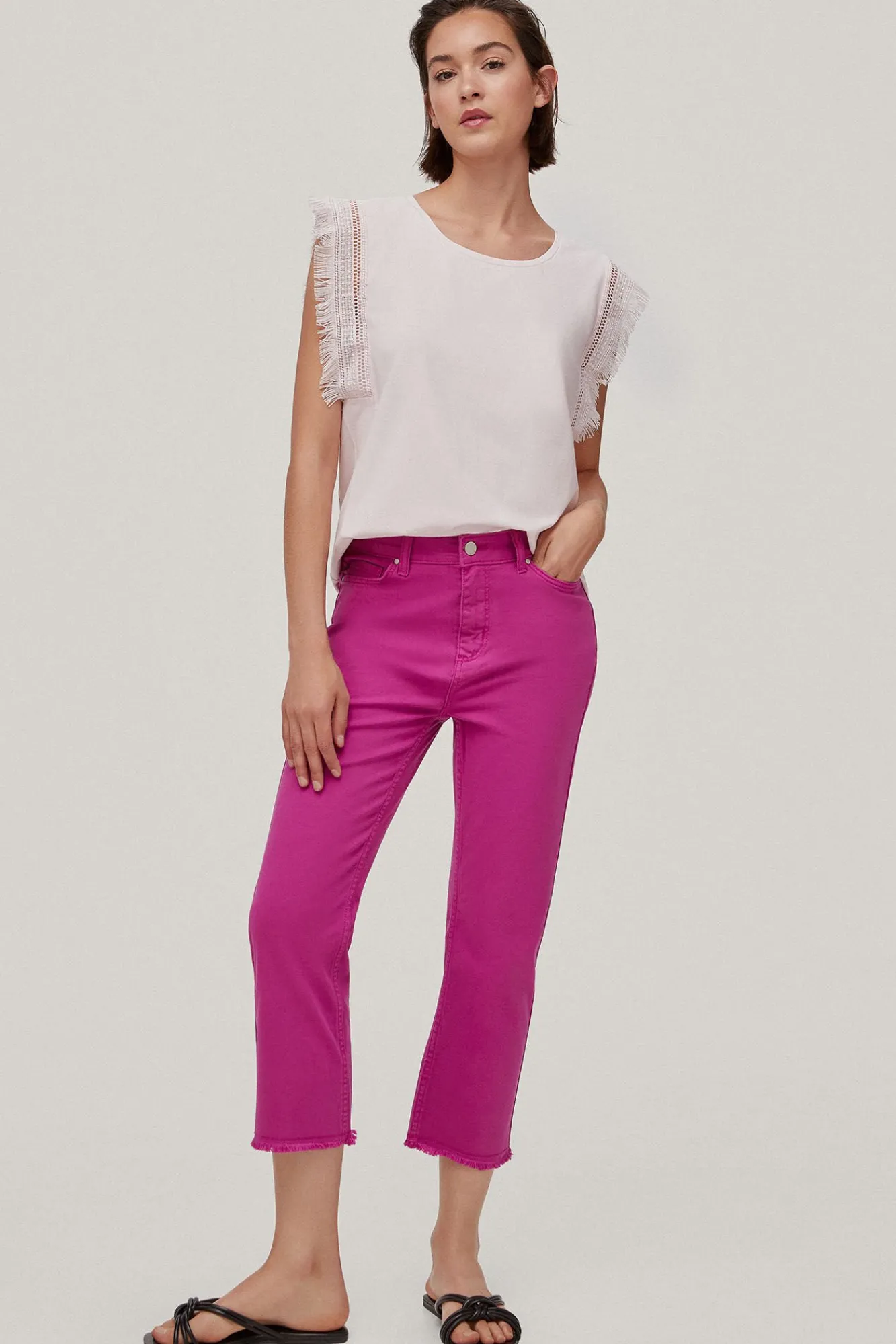 Pantalon Vaquero 5 Bolsillos Straight Fit Capri^Pedro del Hierro New