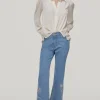 Pantalon Vaquero 5 Bolsillos Flare Fit Cropped Bordado^Pedro del Hierro Shop