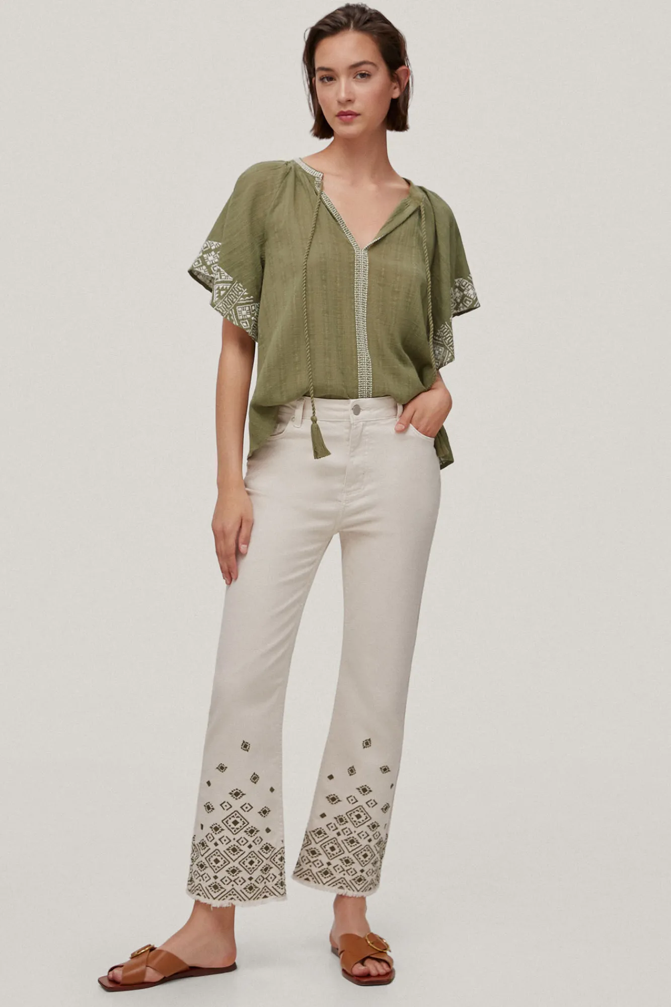 Pantalon Vaquero 5 Bolsillos Flare Fit Bordado^Pedro del Hierro Cheap