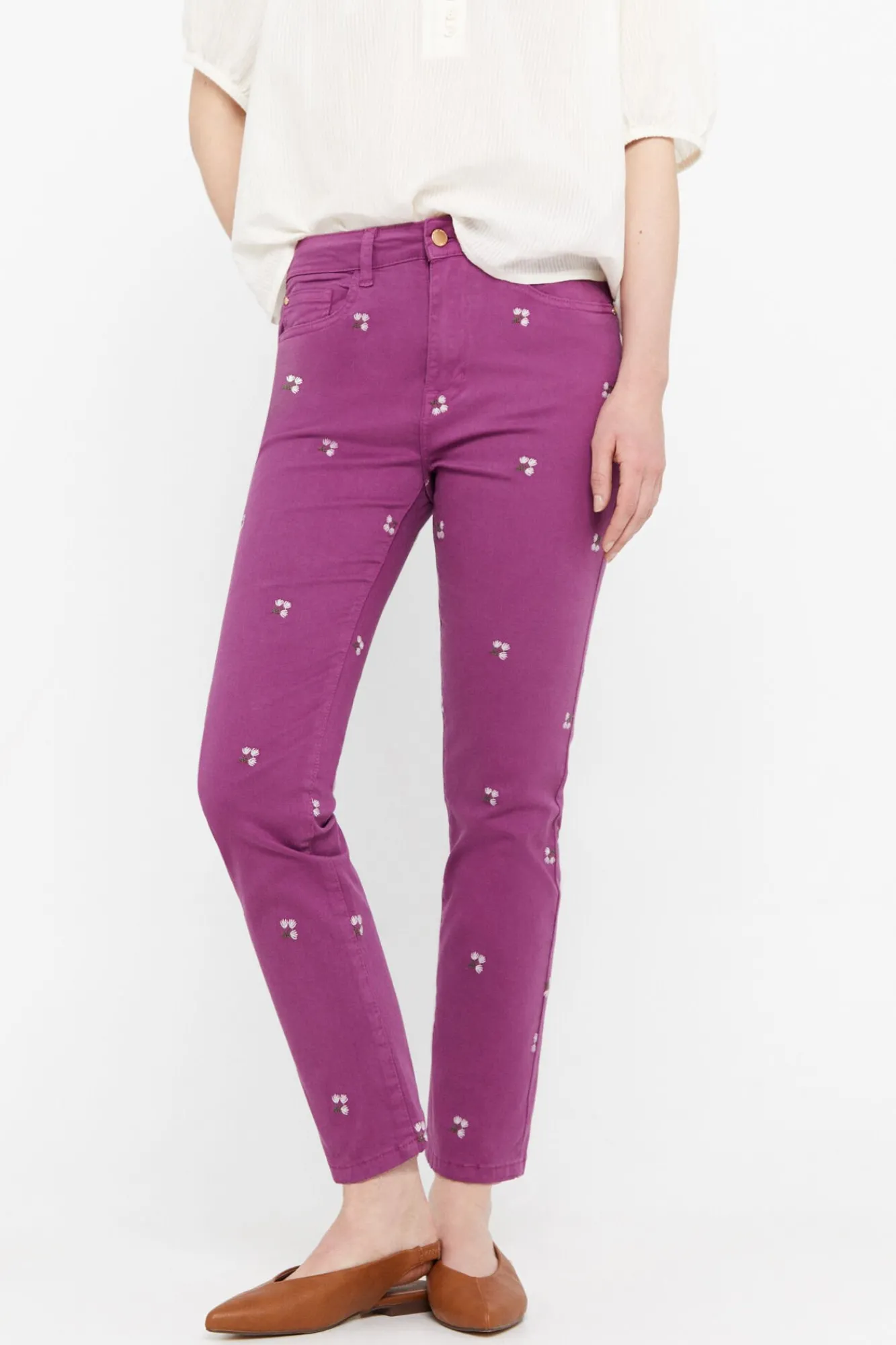 Pantalon Vaquero 5 Bolsillos Fit Crop^Cortefiel Hot