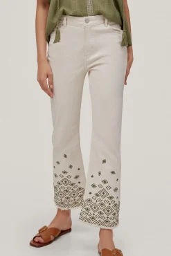 Pantalon Vaquero 5 Bolsillos Flare Fit Bordado^Pedro del Hierro Cheap