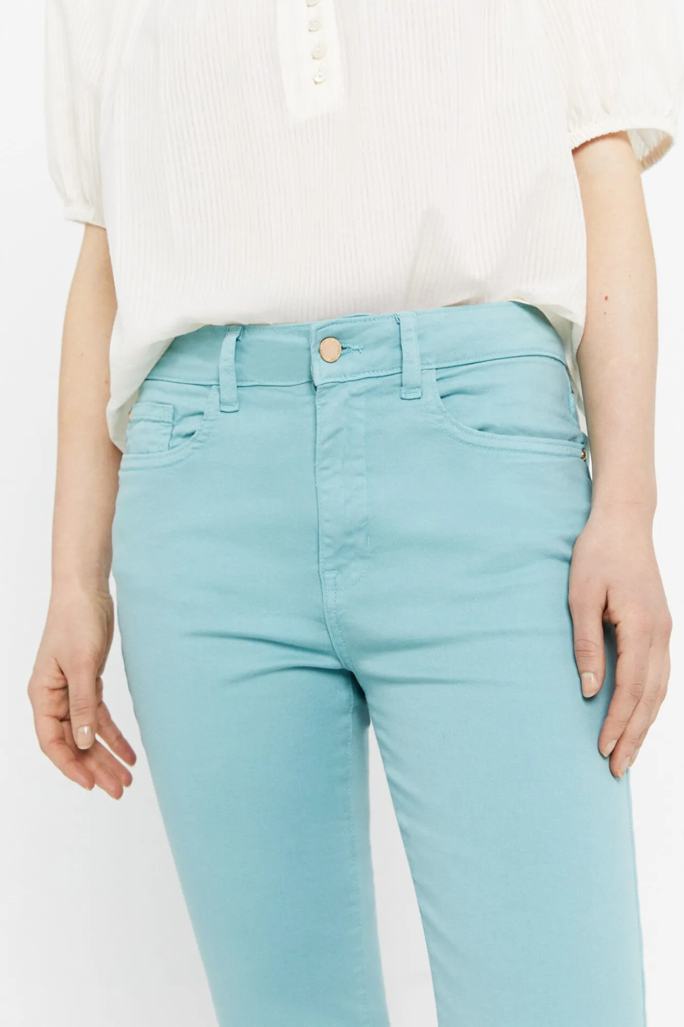 Pantalon Vaquero 5 Bolsillos Fit Crop^Cortefiel Fashion