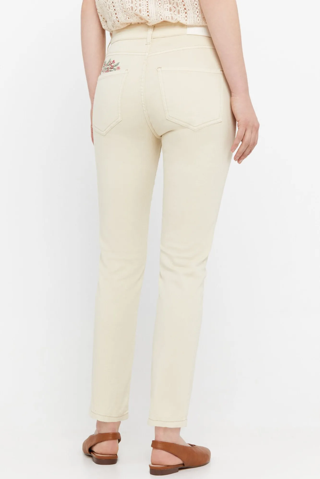Pantalon Vaquero 5 Bolsillos Fit Crop^Cortefiel New