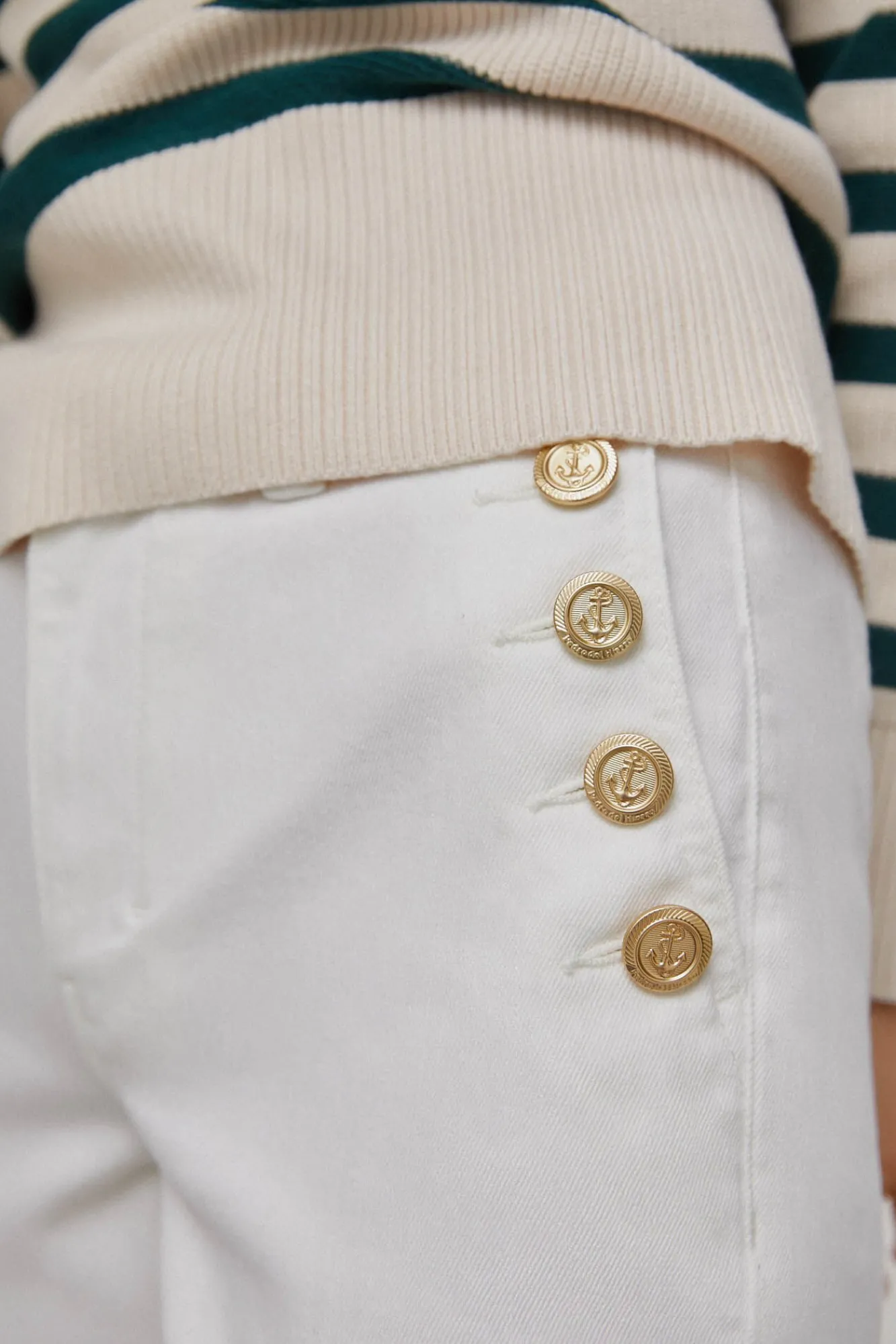 Pantalon Vaquero Botones Straight Fit Cropped^Pedro del Hierro Hot
