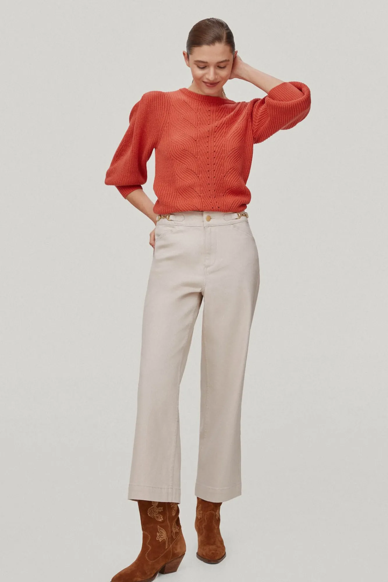 Pantalon Vaquero Wide Leg Cropped^Pedro del Hierro Flash Sale