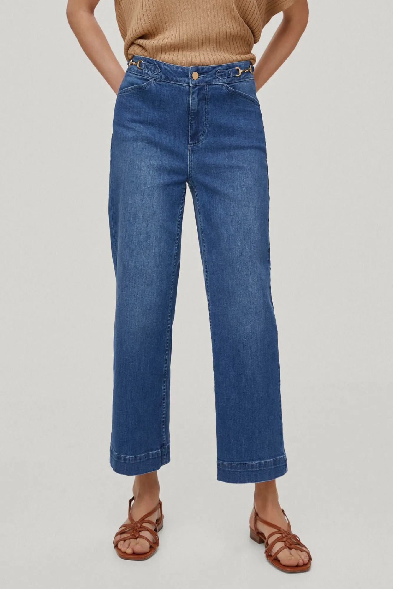 Pantalon Vaquero Wide Leg Cropped^Pedro del Hierro Sale