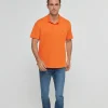 Polo Con Bordado De Cocodrilo Pespunteado^Lacoste Cheap