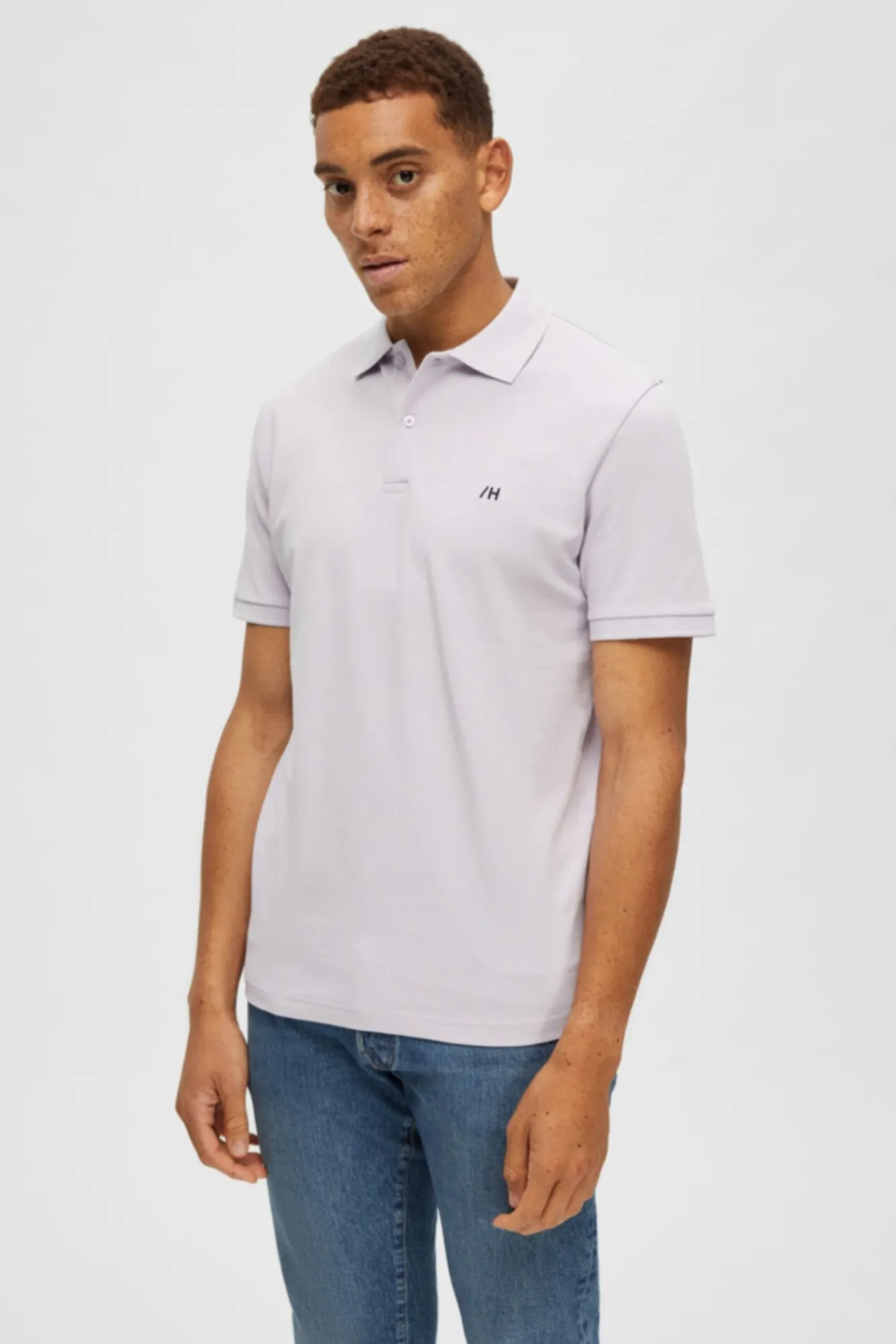 Polo De Algodon Organico Con Logo Bordado^Selected Clearance