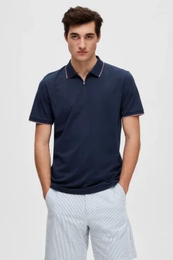 Polo De Manga Corta Con Cremallera De Algodon Organico.^Selected Clearance