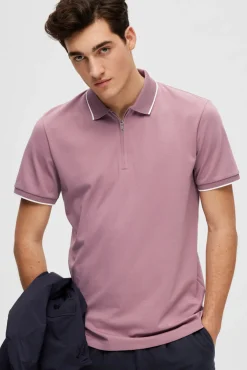 Polo De Manga Corta Con Cremallera De Algodon Organico.^Selected Store