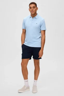 Polo De Manga Corta Con Logo Bordado 100% Algodon Organico^Selected Fashion