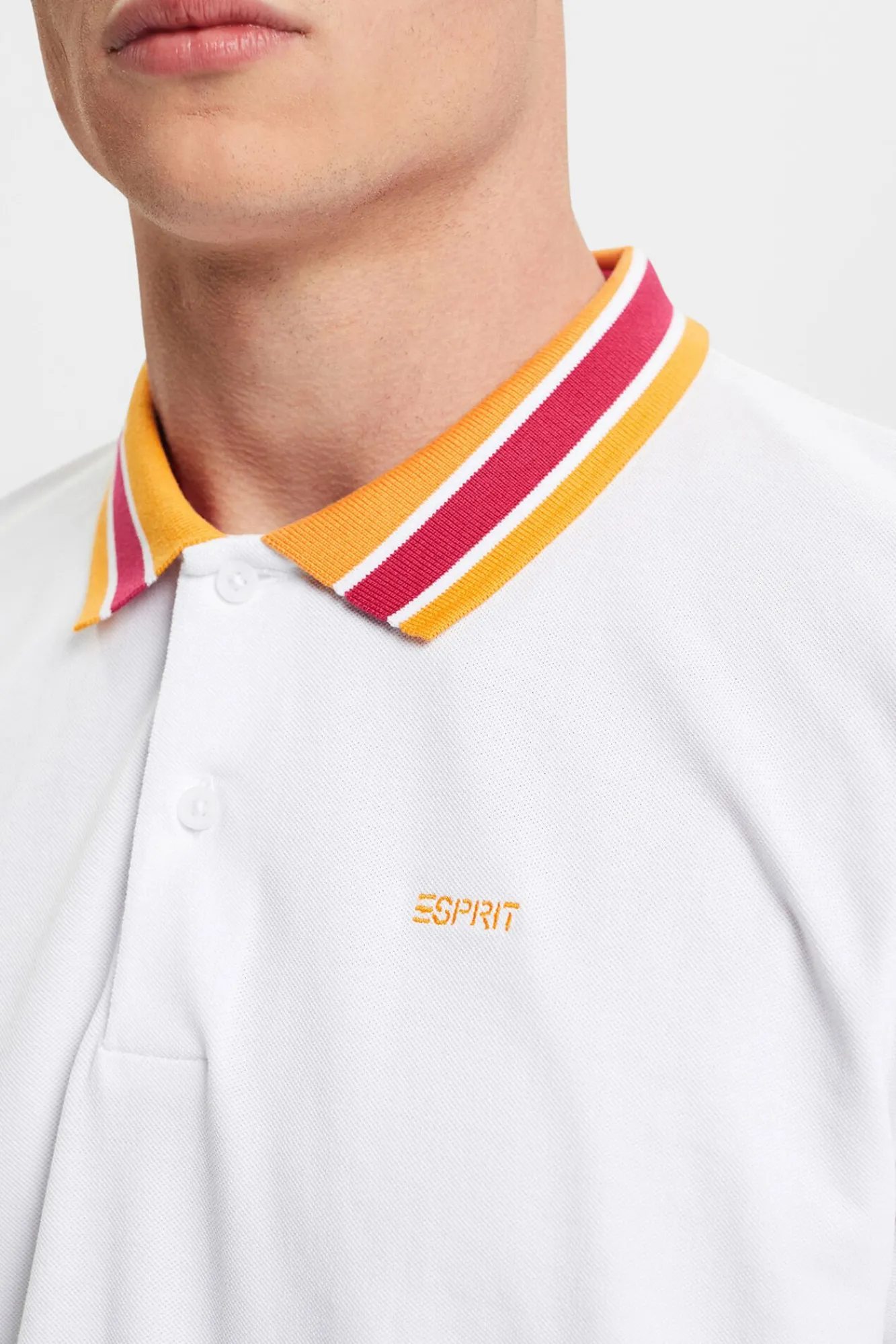 Polo Liso Manga Corta Algodon^Esprit Fashion