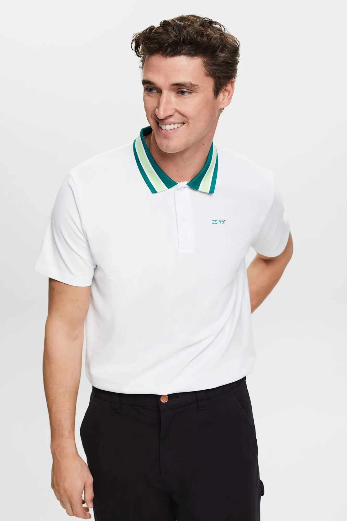 Polo Liso Manga Corta Algodon^Esprit Hot