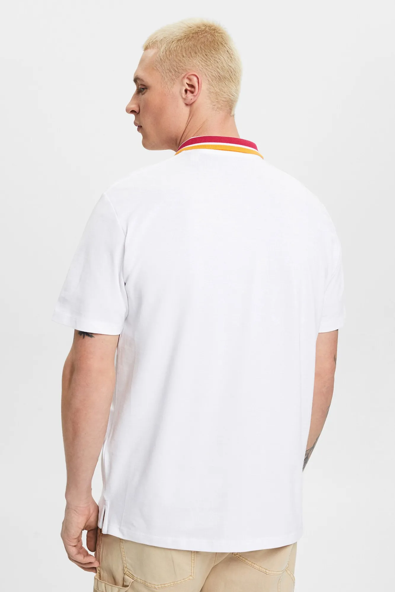 Polo Liso Manga Corta Algodon^Esprit Fashion