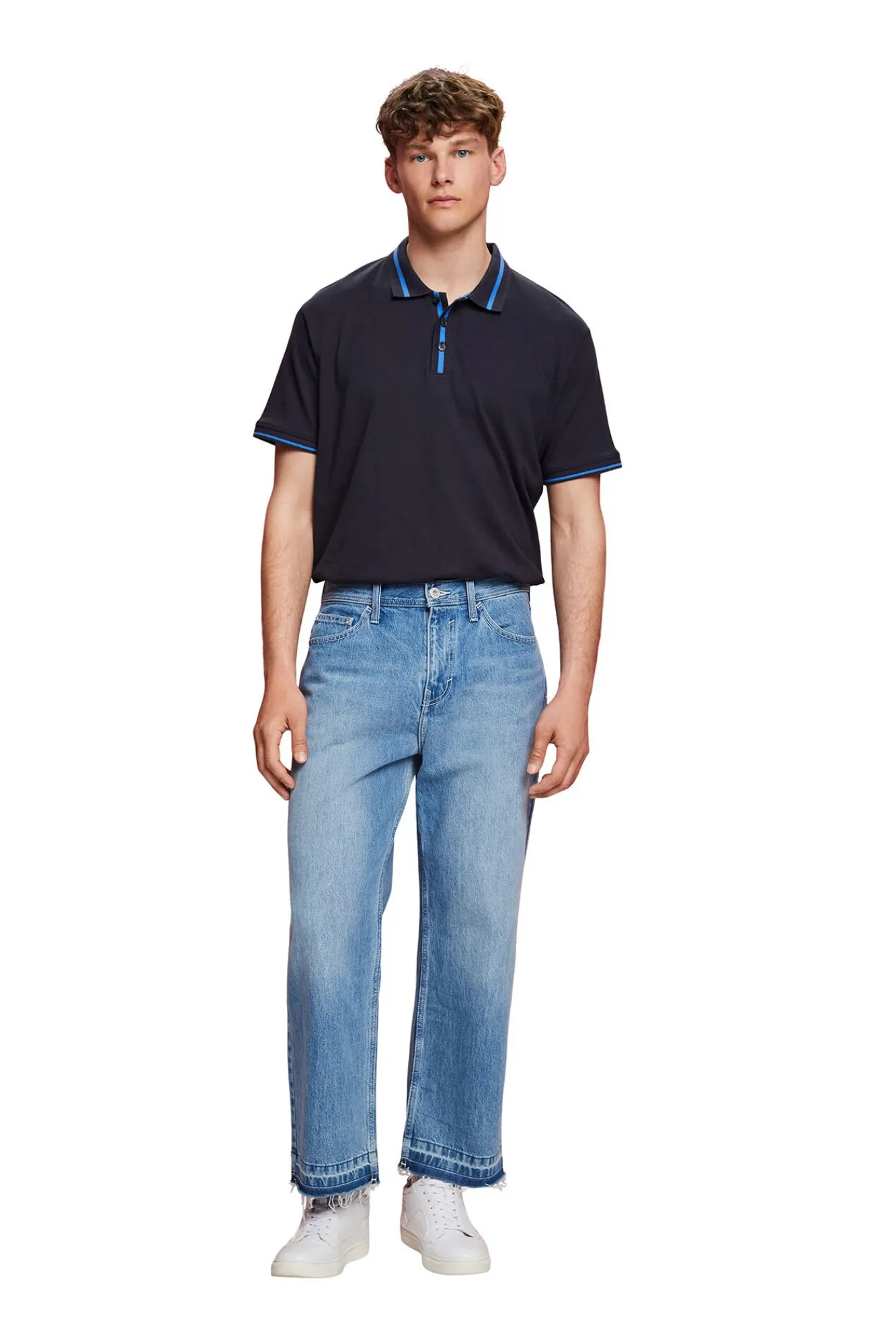 Polo Liso Regular Fit Con Lino^Esprit Flash Sale