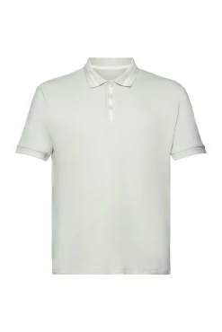 Polo Liso Regular Fit Con Lino^Esprit Shop