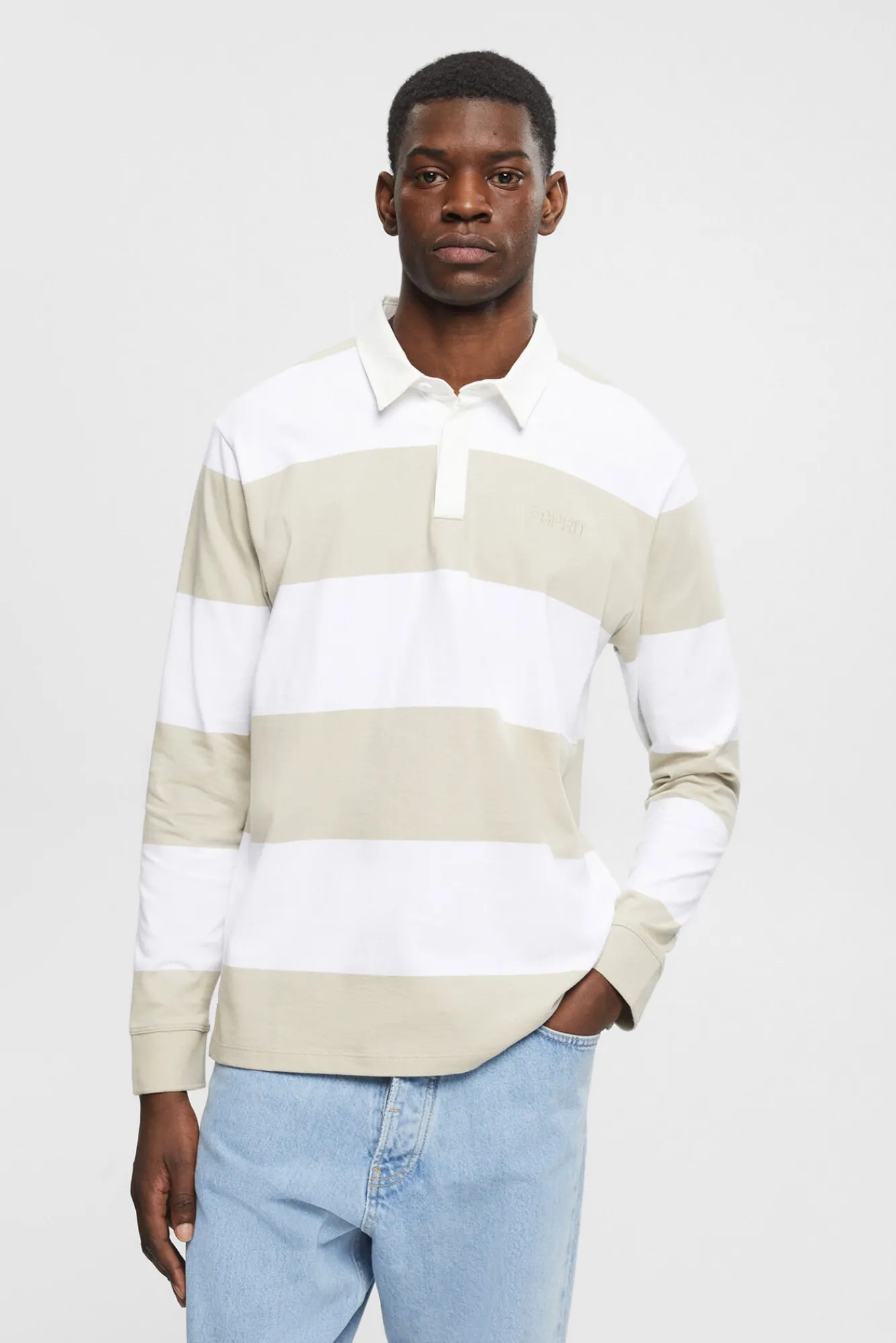 Polo Manga Larga Color Block^Esprit Clearance