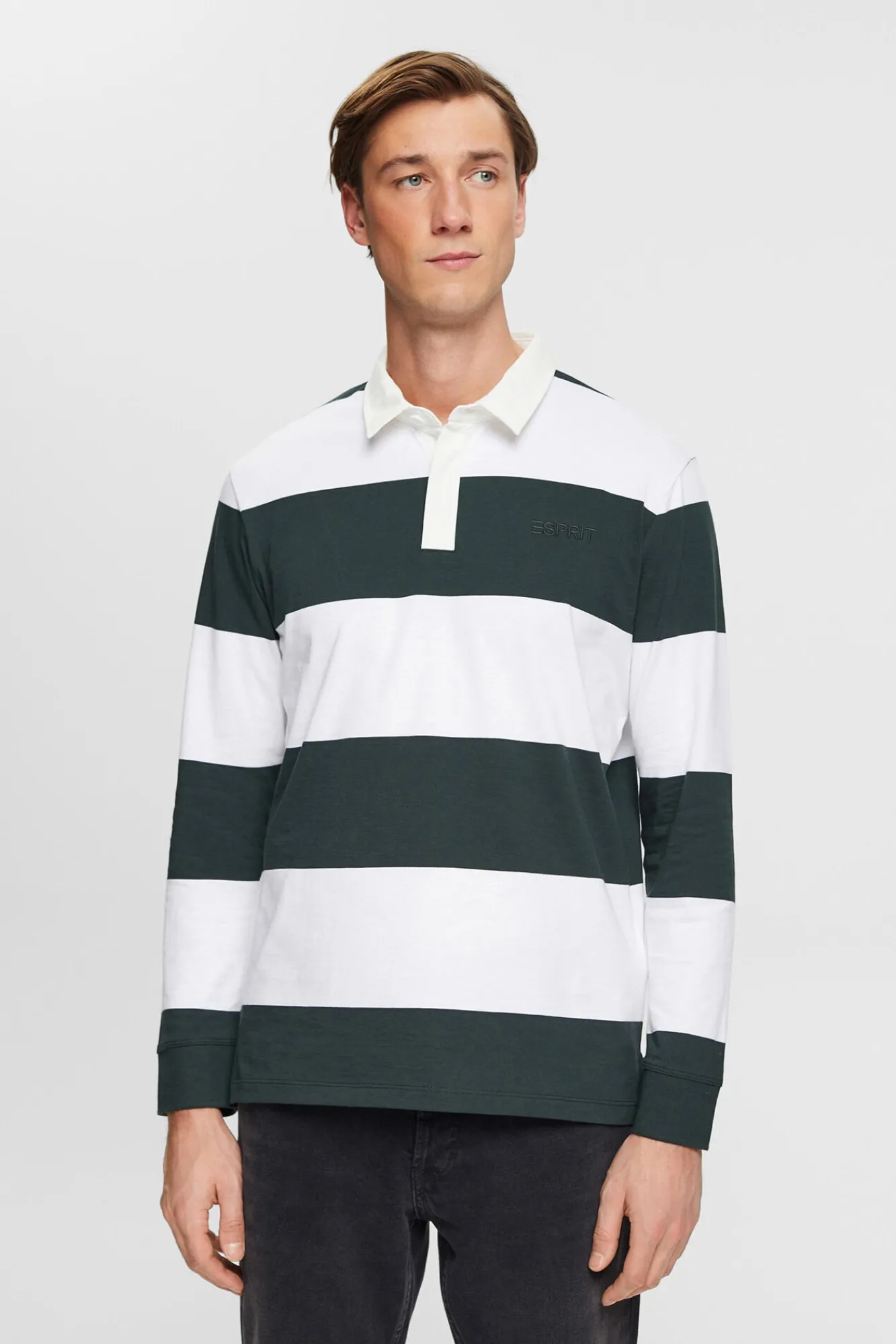 Polo Manga Larga Color Block^Esprit Discount