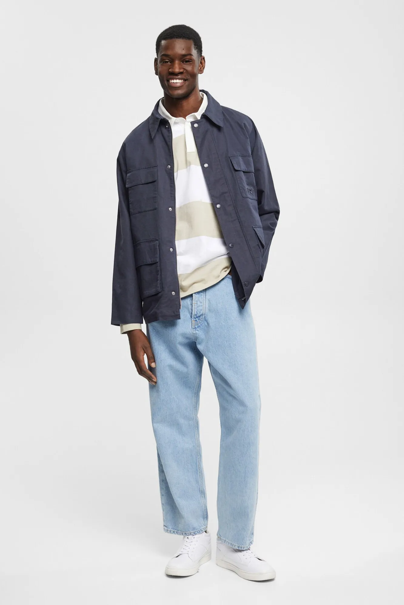 Polo Manga Larga Color Block^Esprit Clearance