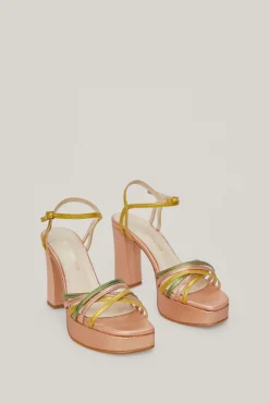 Sandalia Bloque Multi Straps De Piel^Pedro del Hierro Hot