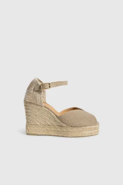 Sandalia Con Cuna Bianca Lona^Castaner Store
