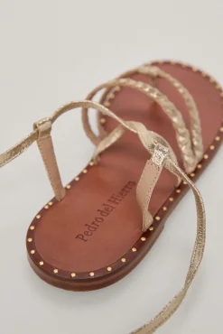 Sandalia Esclava De Piel Trenzada Con Tachuelas^Pedro del Hierro Store