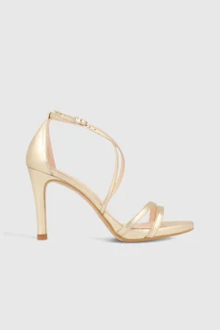 Sandalias En Piel Con Destellos Oro^Lodi Best Sale
