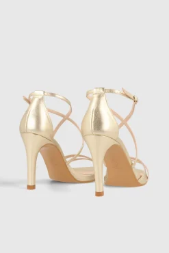 Sandalias En Piel Con Destellos Oro^Lodi Best Sale