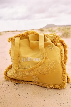 Shopper Bordado Flores Desflecado^Slowlove Online