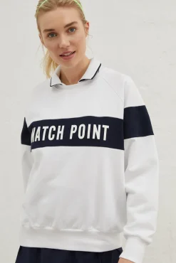 Sudadera Blanca Algodon Cuello Felpa^Dash and Stars Outlet