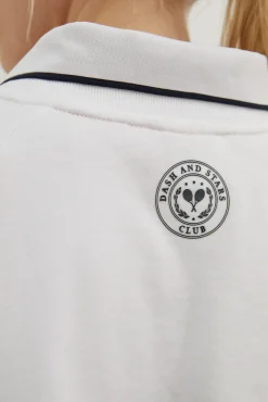 Sudadera Blanca Algodon Cuello Felpa^Dash and Stars Outlet