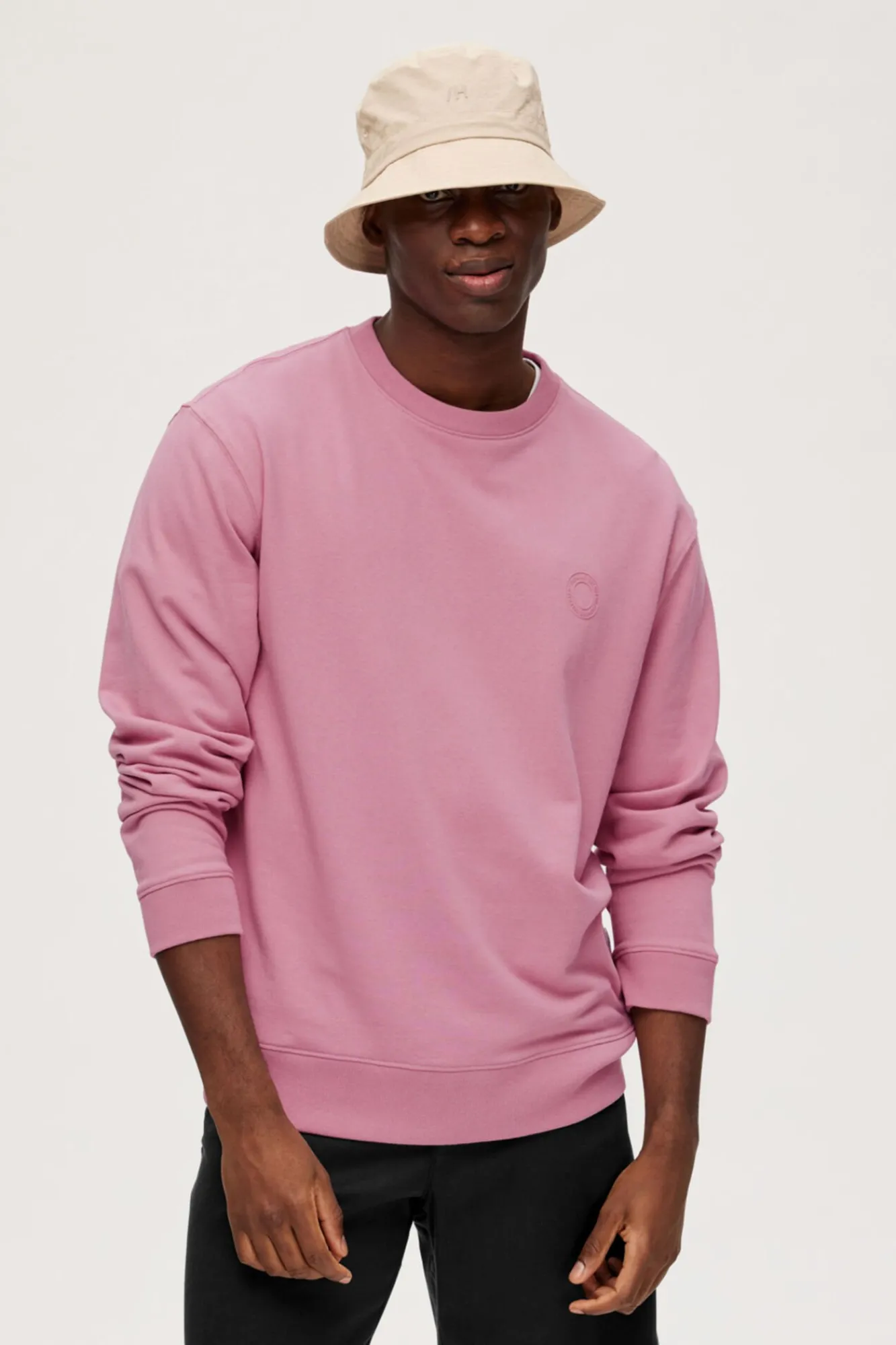 Sudadera De Cuello Redondo De Algodon Organico^Selected Cheap