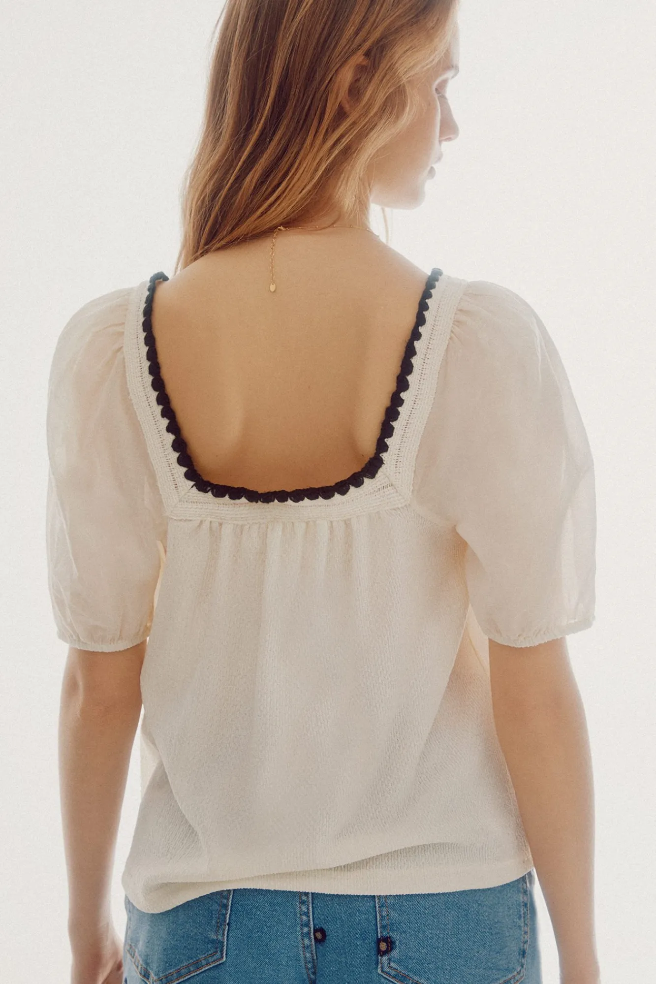 Top Con Manga Abullonada^Slowlove Outlet