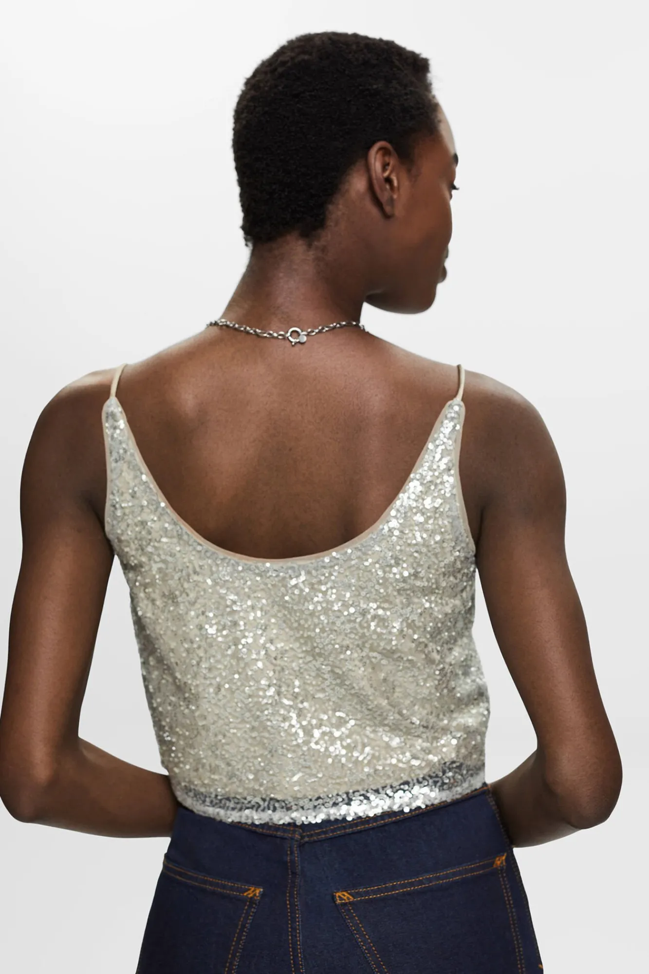 Top Corto Lentejuelas Tirantes^Esprit Best Sale
