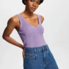 Top De Punto Fino Con Disenos Lino^Esprit Fashion