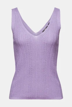 Top De Punto Fino Con Disenos Lino^Esprit Fashion