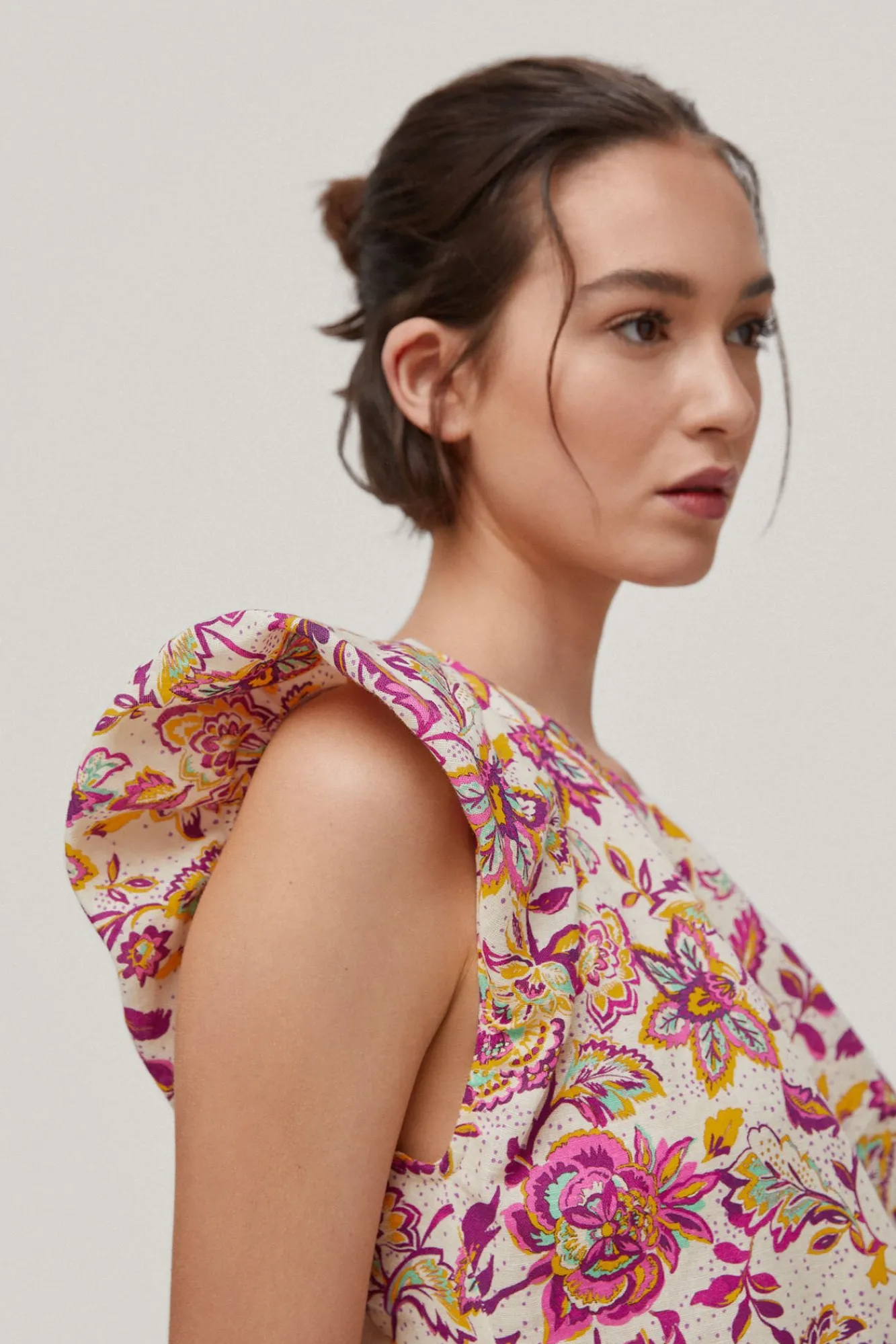 Top Estampado Asimetrico Hombro Abullonado^Pedro del Hierro Online
