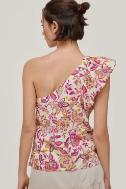 Top Estampado Asimetrico Hombro Abullonado^Pedro del Hierro Online